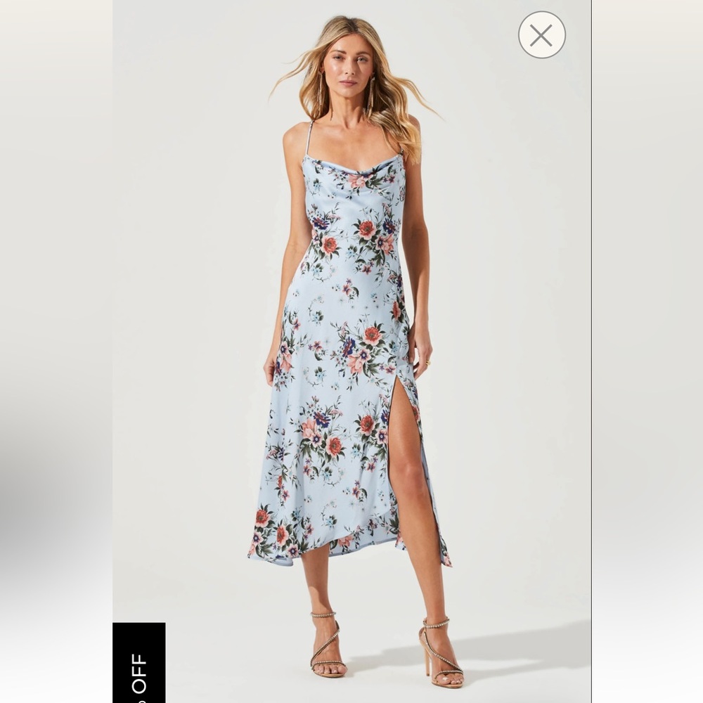 ASTR the Label Gaia Satin Floral Dress